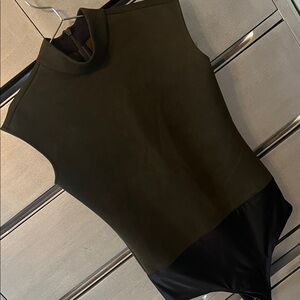 SPANX Olive and Black Bodysuit